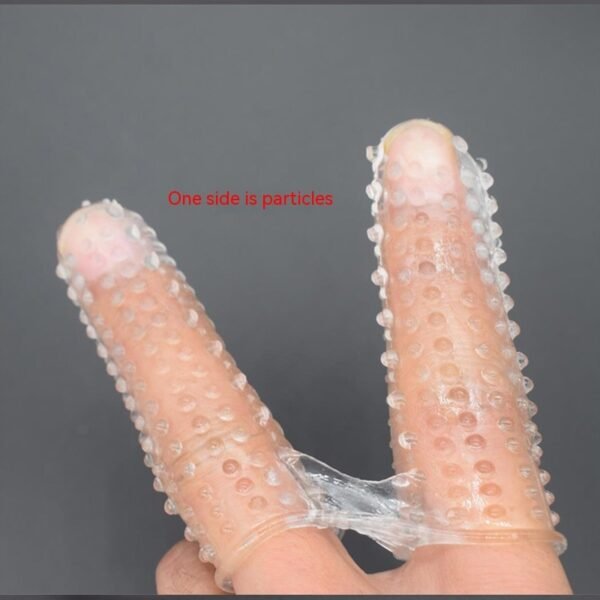 Double Finger Stall Buckle Set Particle Barbed Crystal Exotic Condom Couple Toys
