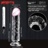 9i Adult Sex Toys Glass Women's Masturbation Device Transparent Dildos Cannon Toy