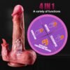 Realistic Thrusting Dildo Licking Vibrator, 9 Thrusting & Heating Licking Modes For G-spot Stimulation, Silicone Dildos Vibrators With 9 Vibrating