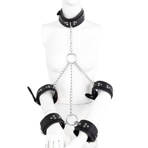 collar back handcuffs adjustable set
