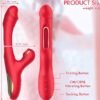 Vibrator Sex Toys For Women - 3IN1 Red Rabbit Vibrators Adult Toys With 7 Flapping & Vibrating & Suck, G Spot Anal Thrusting Dildo, Clitoral Vibrater For Female Couples Rose Sex Toy Games