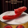Vibrator- Adult- Sex- Toys For Women, Tongue Rose Sex- Toy Dildo Vibrators G Spot Vibrator- With 9 Licking Sucking & Flapping Clitoral Stimulator Anal- Nipple For Female Men Couples