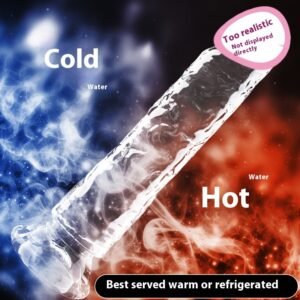 glass dildo transparent smooth