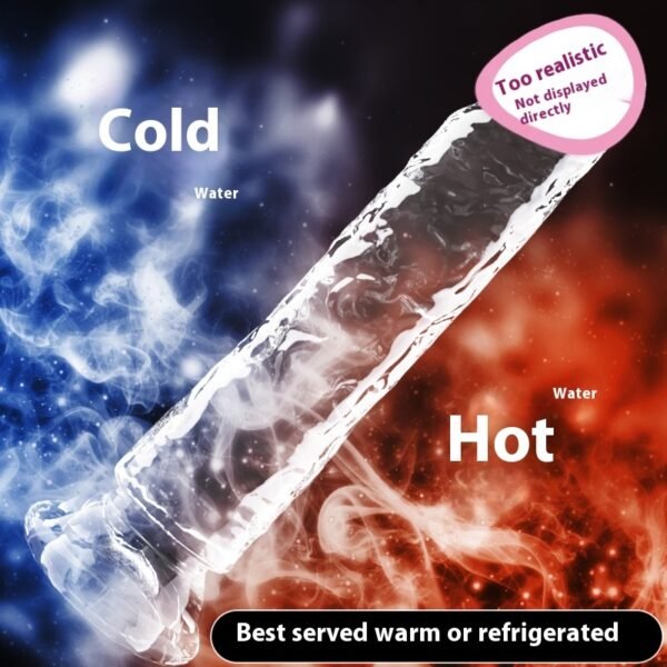 glass dildo transparent smooth