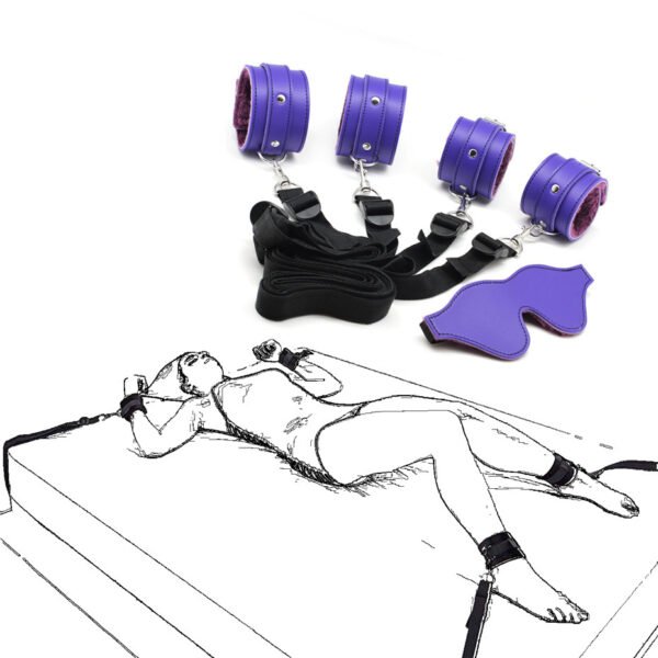 bondage bed strap kit purple