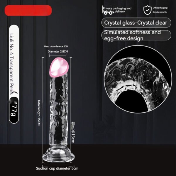 glass dildo transparent smooth