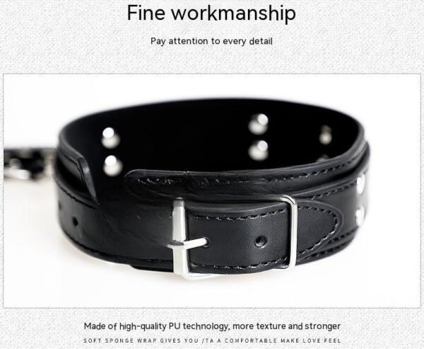 reverse back leather handcuffs set