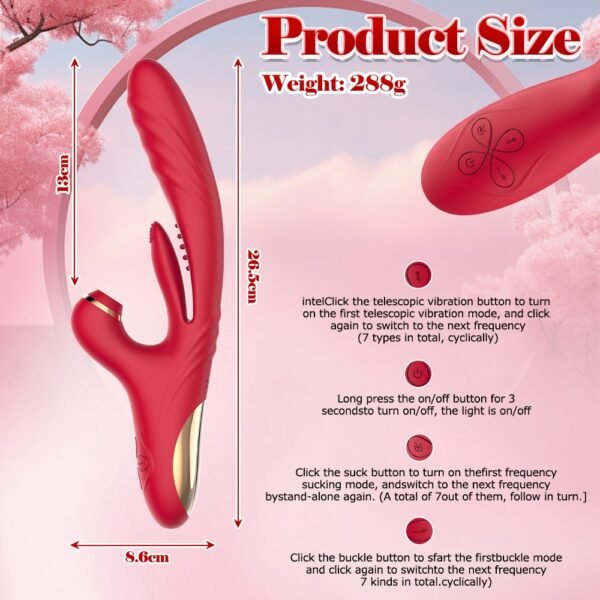 3 In 1 Woman Pleasure Toys Suction Tongue Vibrators For Triple Stimulation