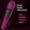 Double-headed AV Wand LCD Screen Female Warming Vibrating Wand Rechargeable