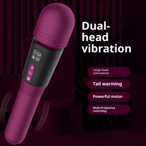 Double-headed AV Wand LCD Screen Female Warming Vibrating Wand Rechargeable