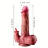 Realistic Thrusting Dildo Licking Vibrator, 9 Thrusting & Heating Licking Modes For G-spot Stimulation, Silicone Dildos Vibrators With 9 Vibrating