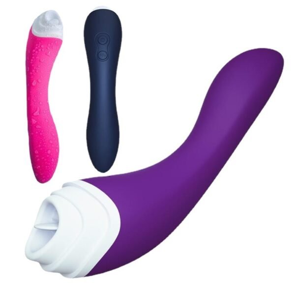 tongue licking vibrator purple