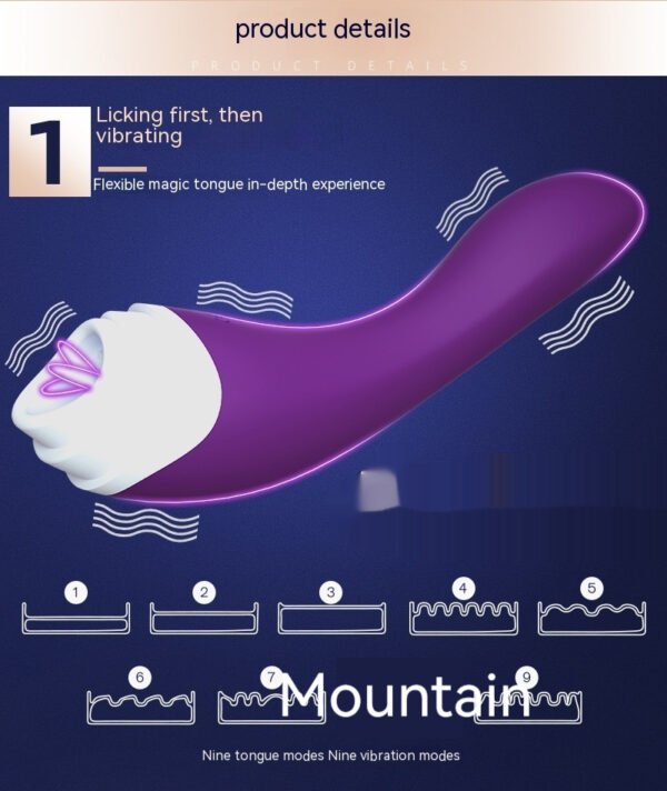 tongue licking vibrator purple